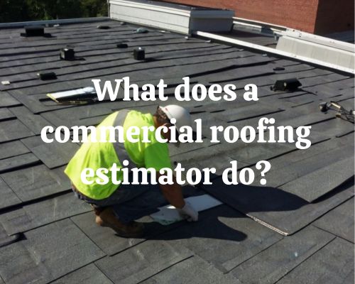 A-commercial-roofing-estimator-measures-and-inspects-a-large-flat-roof-noting-dimensions-and-materials-needed