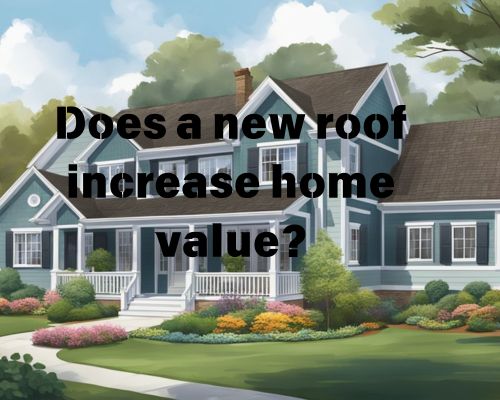 A house with a new roof, surrounded by well-maintained landscaping and a clean exterior