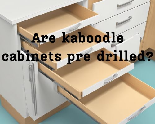 Kaboodle cabinets come pre-drilled with holes for easy assembly