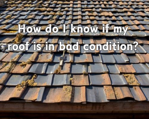 a roof in bad condition