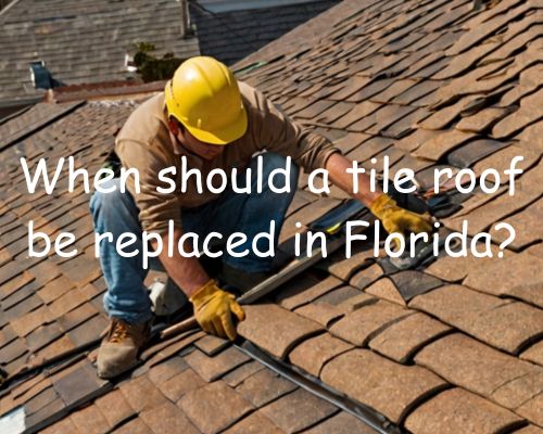 a tile roof replacement