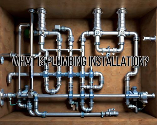 a plumbing pipes newly installed