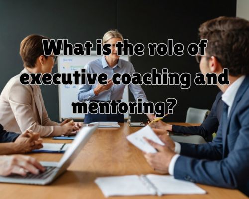 an executive coaching session together with some professionals