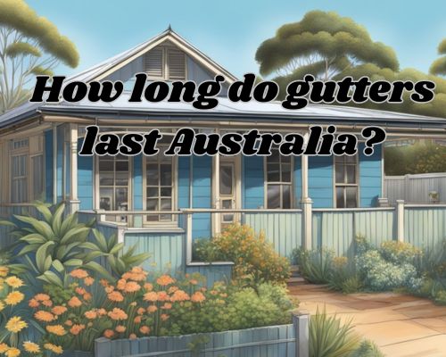 A typical Australian house with gutters showing signs of wear and tear, surrounded by native flora and under a clear blue sky