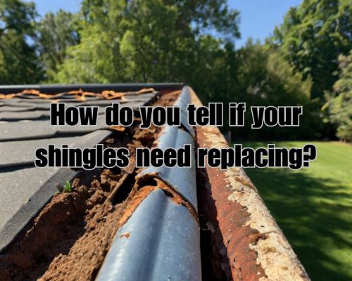 a roof in need of roof shingle replacement due to some parts being damage