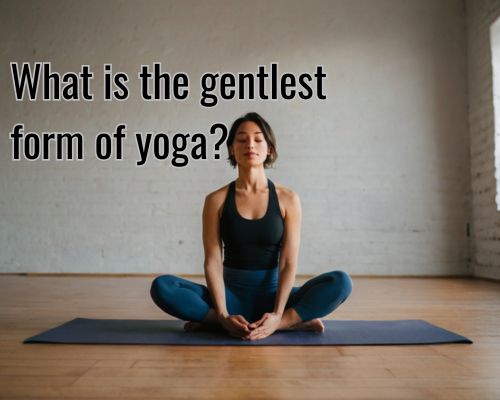 a woman doing breathing exercise