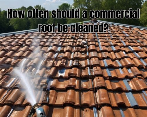 a commercial roof having a timely cleaning