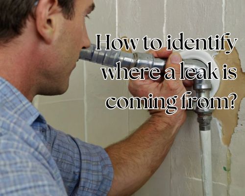 a leak identified by a plumber