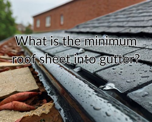 a roof with gutters during rainy season