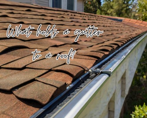 a gutter connected to a roof