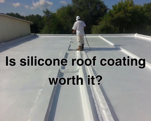 a roof under silicone roof coating
