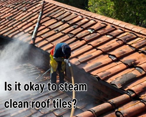a steam roof tile cleaning