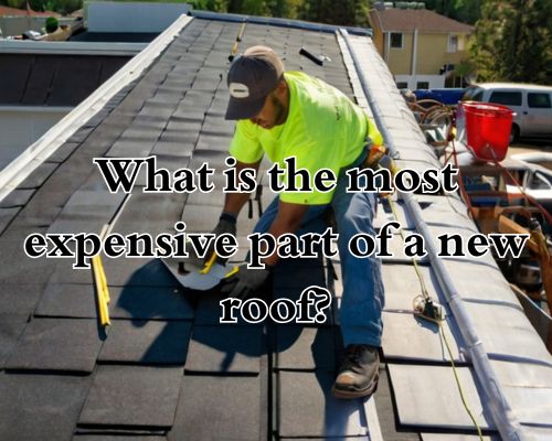 a worker working on the expensive part of a roofing