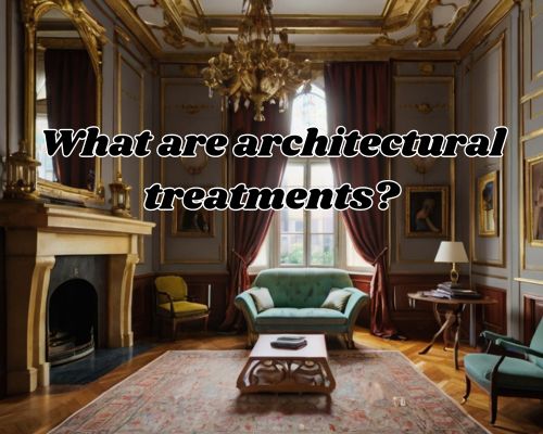 an interior with architectural treatment