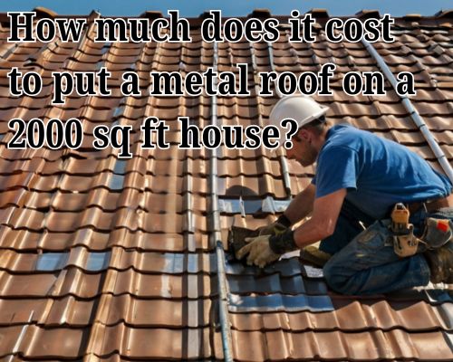 a roofer working on metal roofing