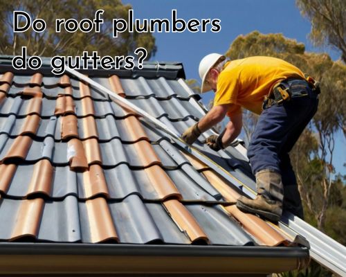 a roof plumber working on roof plumbing