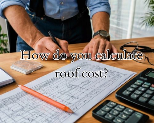 Roofer measures roof area for estimate.