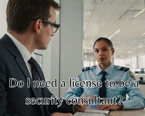 a security consultant having a talk with a client