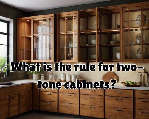 a two-tone cabinetry